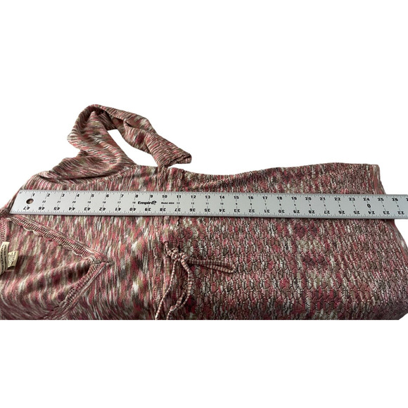 Love Women's Large Pink Cream Long Sleeve Knit Blouse Multicolor V-Neck - Picture 6 of 13